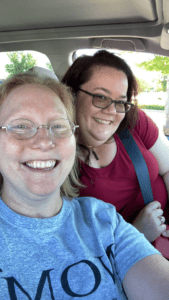 Selfie of NOMV Advocates Dr. Melanie Goble and Kelly Drescher Johnson