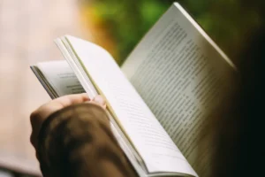 Woman reading a book